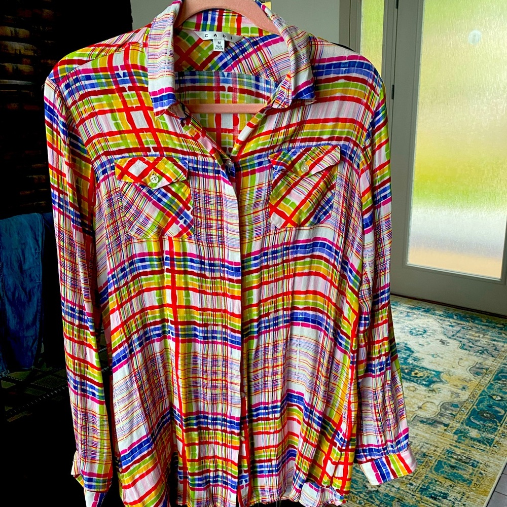 Drapy button down camp shirt by CAbi